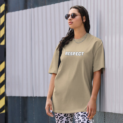 Camiseta Oversize 100% Algodón  'Respect' y Samurái en la Espalda - Efecto Desgastado y Estilo Único - MyDDesign Store