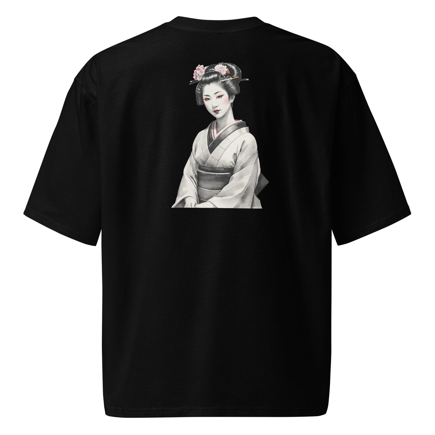 Camiseta Oversize Premium Unisex con Arte de Geisha Japonesa Relajada – Perfecta para un Look Urbano Elegante - MyDDesign Store