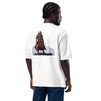 Camiseta Oversize con Diseño de Samurai en la neblina – Estilo Japonés Único y Moderno - MyDDesign Store