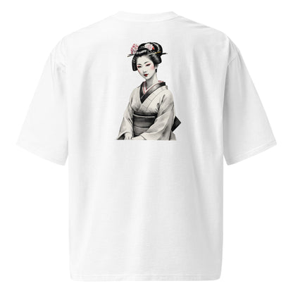 Camiseta Oversize Premium Unisex con Arte de Geisha Japonesa Relajada – Perfecta para un Look Urbano Elegante - MyDDesign Store