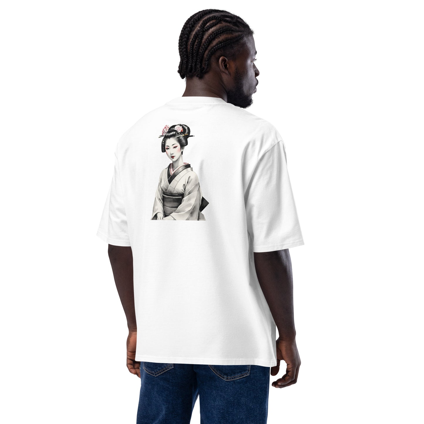 Camiseta Oversize Premium Unisex con Arte de Geisha Japonesa Relajada – Perfecta para un Look Urbano Elegante - MyDDesign Store