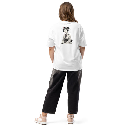 Camiseta Oversize Premium Unisex con Arte de Geisha Japonesa Relajada – Perfecta para un Look Urbano Elegante - MyDDesign Store