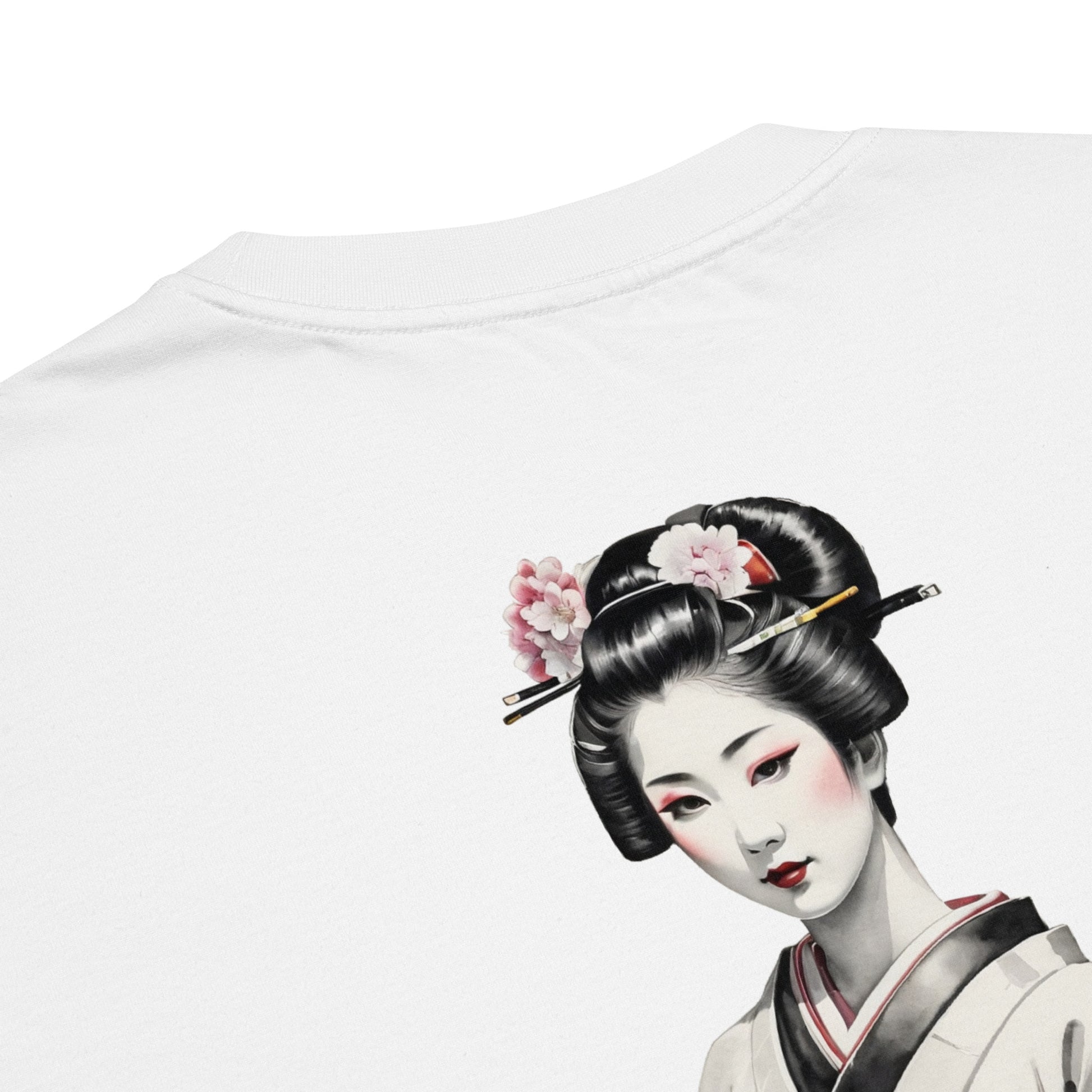 Camiseta Oversize Premium Unisex con Arte de Geisha Japonesa Relajada – Perfecta para un Look Urbano Elegante - MyDDesign Store