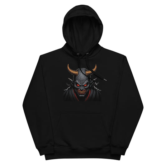 Sudadera Eco Premium con Capucha con Diseño de Demonio Japonés – Estilo Urbano y Sostenible - MyDDesign Store