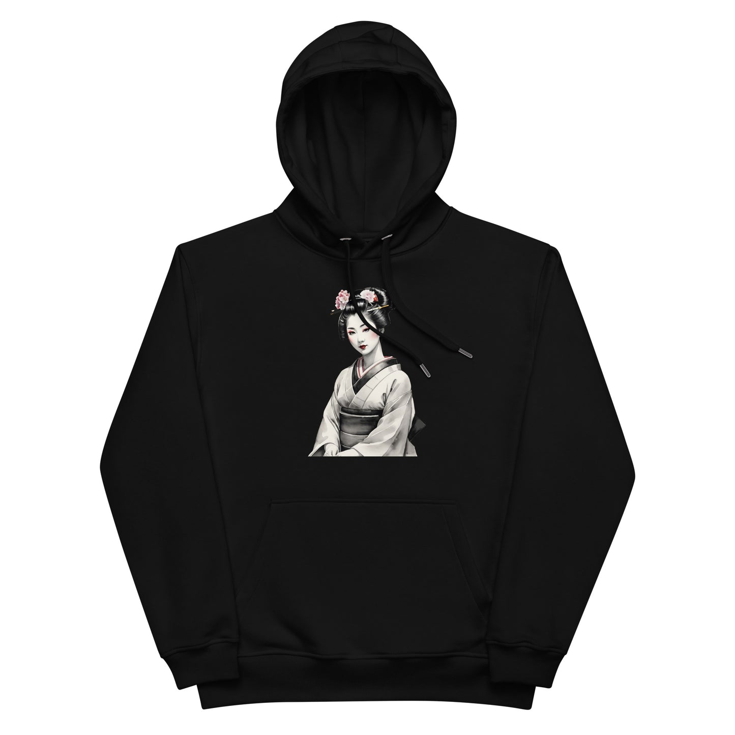 Sudadera Eco Premium Unisex con Arte de Geisha Japonesa Relajada – Look Urbano Sostenible - MyDDesign Store