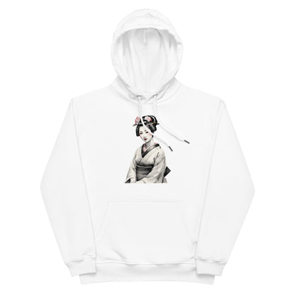 Sudadera Eco Premium Unisex con Arte de Geisha Japonesa Relajada – Look Urbano Sostenible - MyDDesign Store