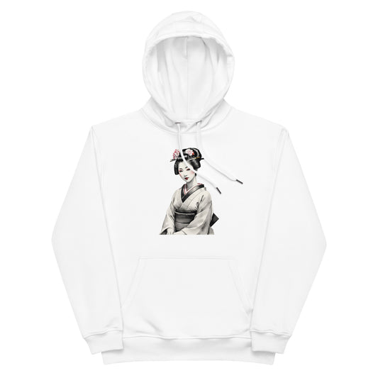 Sudadera Eco Premium Unisex con Arte de Geisha Japonesa Relajada – Look Urbano Sostenible - MyDDesign Store