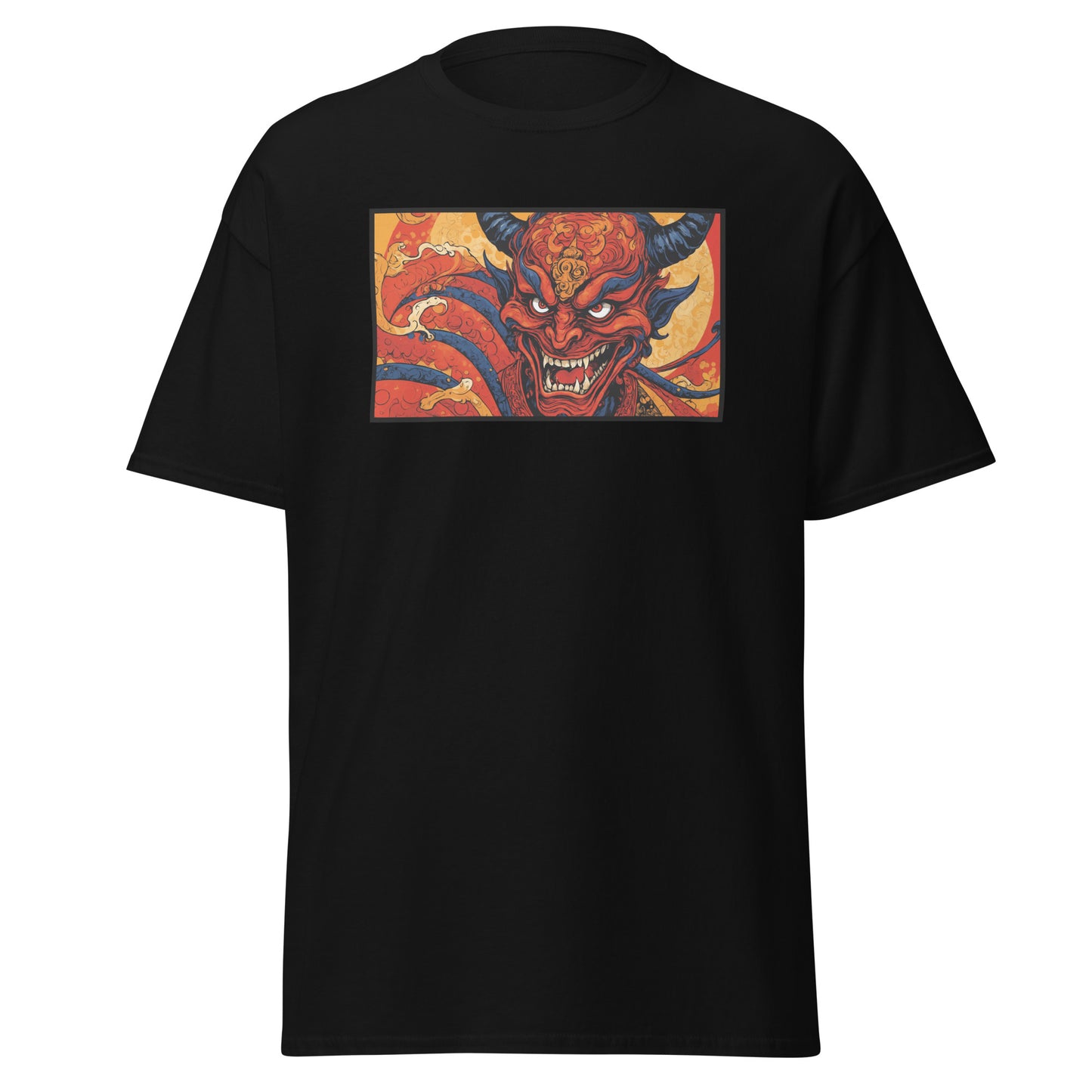 Camiseta Unisex Urbana con Diseño de Demonio Sonriente Japonés – Estilo Urbano Impactante - MyDDesign Store