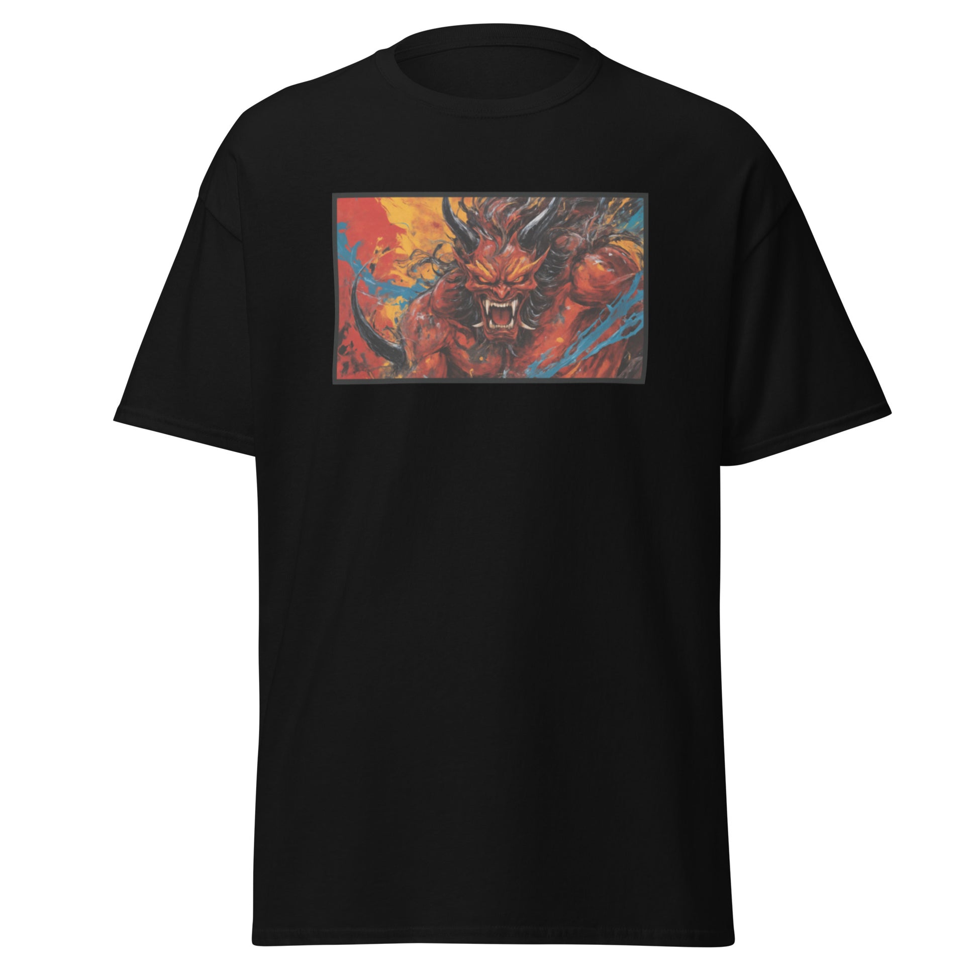 Camiseta Unisex Urbana con Diseño de Demonio Japonés Furioso – Estilo Urbano Impactante - MyDDesign Store