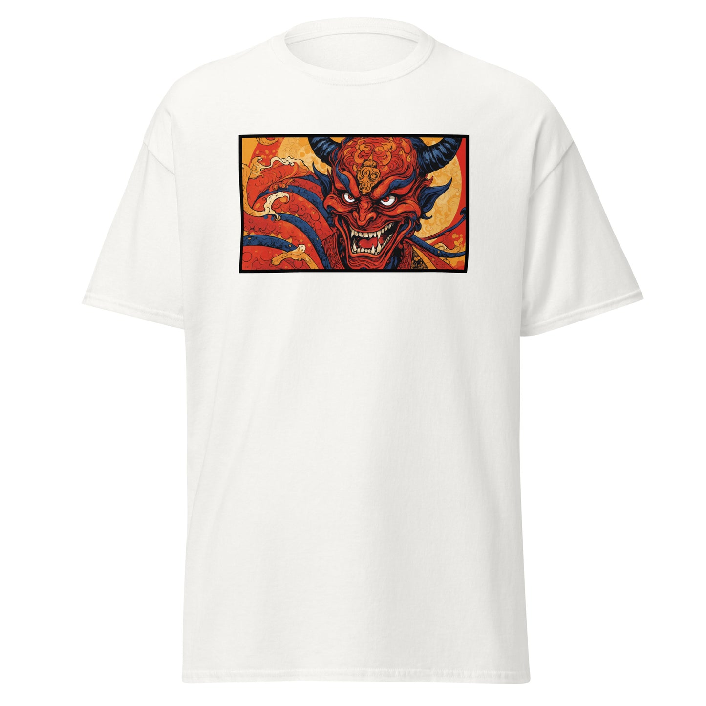 Camiseta Unisex Urbana con Diseño de Demonio Sonriente Japonés – Estilo Urbano Impactante - MyDDesign Store