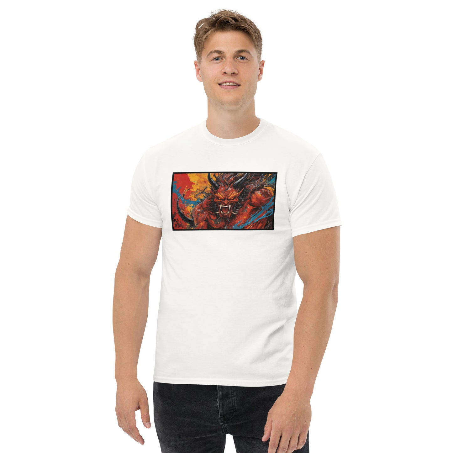 Camiseta Unisex Urbana con Diseño de Demonio Japonés Furioso – Estilo Urbano Impactante - MyDDesign Store