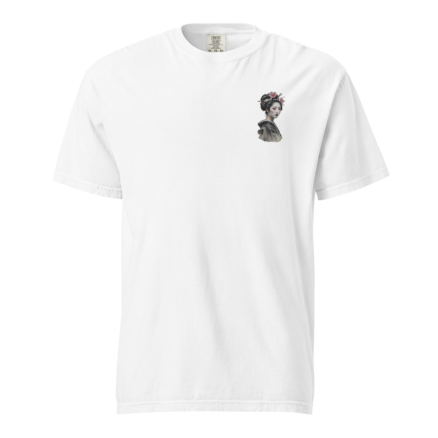 Camiseta de Algodón Premium con Geisha Bordada | Manga Corta Premium - MyDDesign Store