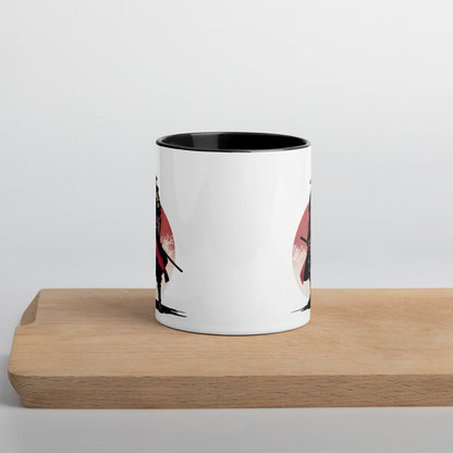 Taza de Cerámica con Interior y Asa de Color – Diseño Samurái Honorable para tener Estilo y Personalidad - MyDDesign Store