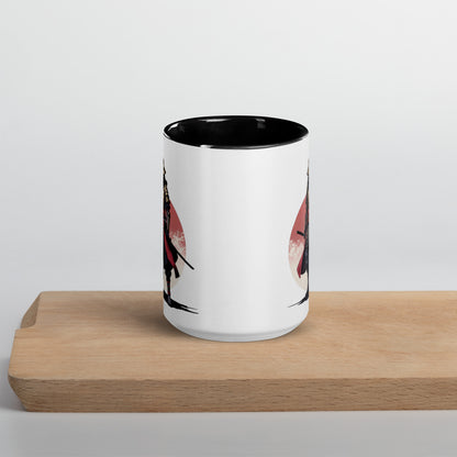 Taza de Cerámica con Interior y Asa de Color – Diseño Samurái Honorable para tener Estilo y Personalidad - MyDDesign Store