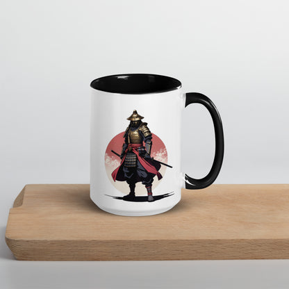 Taza de Cerámica con Interior y Asa de Color – Diseño Samurái Honorable para tener Estilo y Personalidad - MyDDesign Store