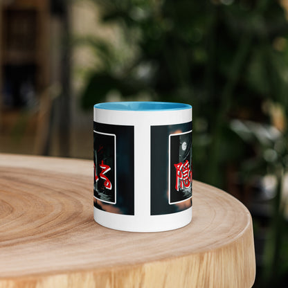 Taza de Cerámica con Diseño de Ninja "Oculto" – Interior y Mango de Color, Perfecta para Café o Té - MyDDesign Store