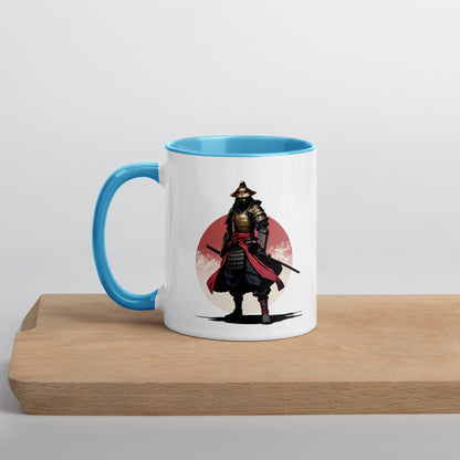 Taza de Cerámica con Interior y Asa de Color – Diseño Samurái Honorable para tener Estilo y Personalidad - MyDDesign Store