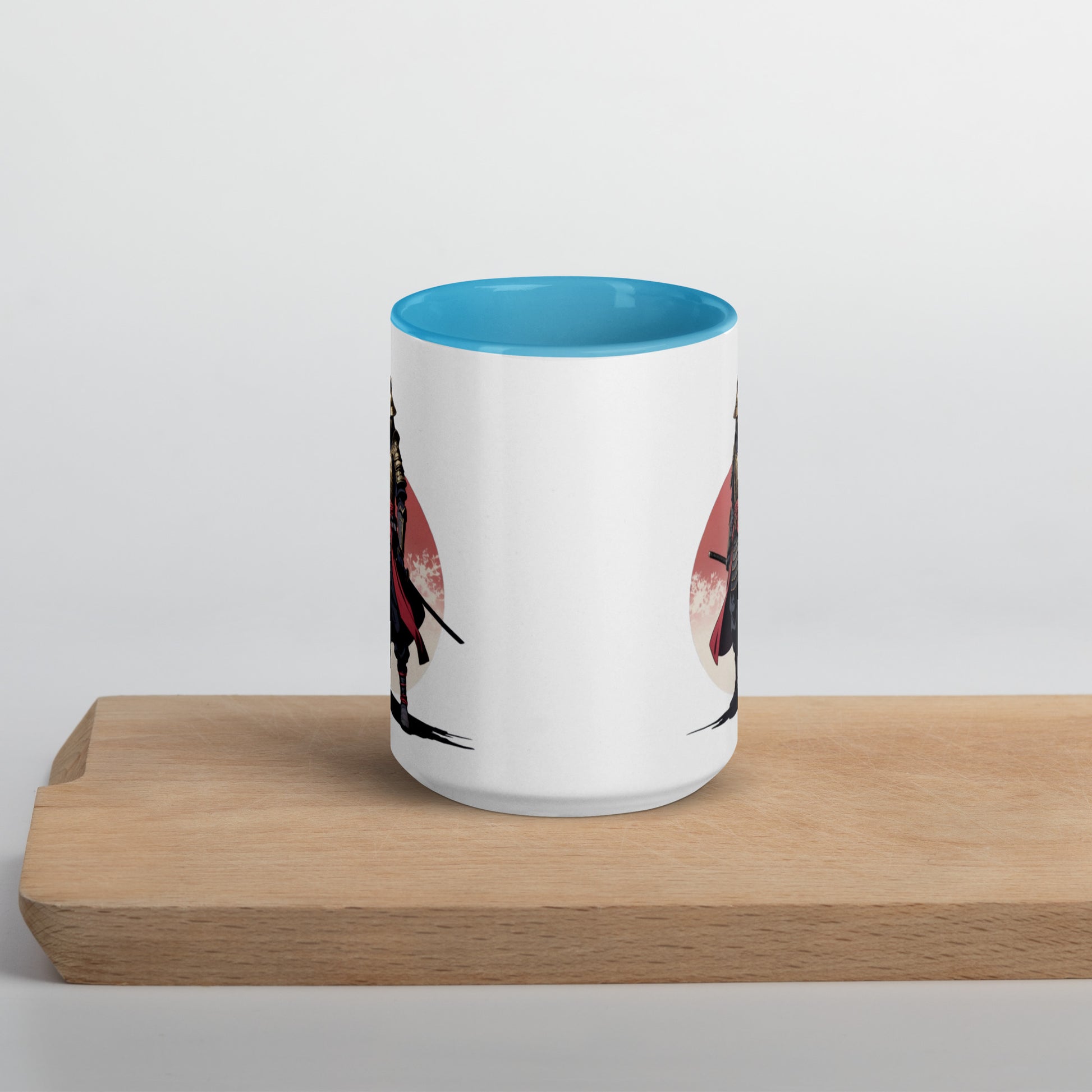 Taza de Cerámica con Interior y Asa de Color – Diseño Samurái Honorable para tener Estilo y Personalidad - MyDDesign Store