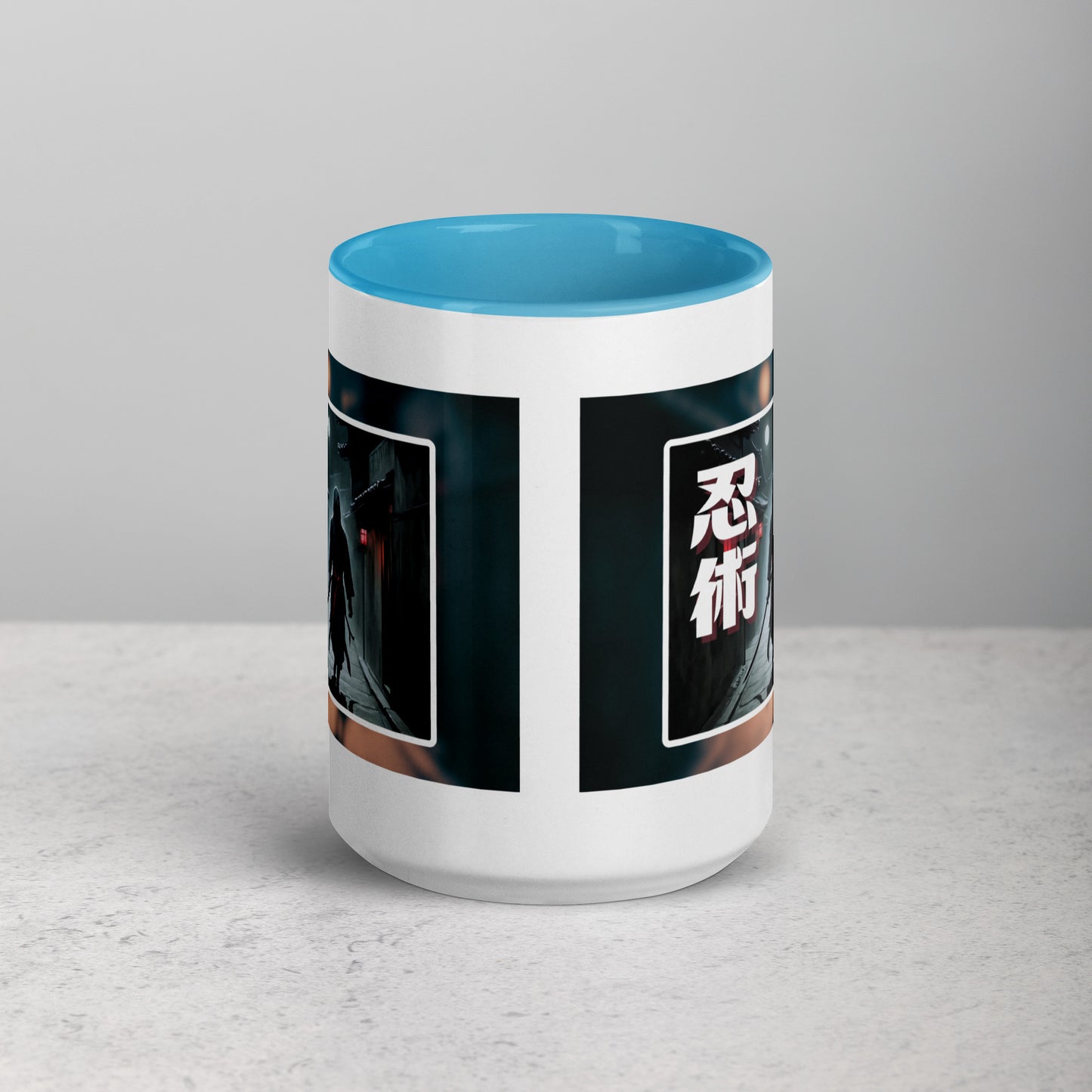 Taza de Cerámica con Diseño de Ninja "Ninjitsu" – Interior y Mango de Color, Perfecta para Café o Té - MyDDesign Store