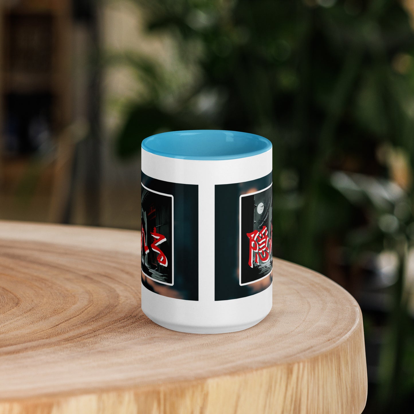 Taza de Cerámica con Diseño de Ninja "Oculto" – Interior y Mango de Color, Perfecta para Café o Té - MyDDesign Store