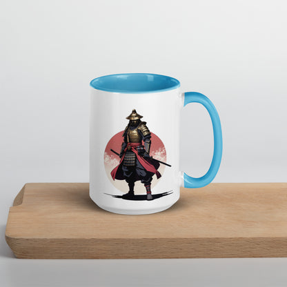 Taza de Cerámica con Interior y Asa de Color – Diseño Samurái Honorable para tener Estilo y Personalidad - MyDDesign Store