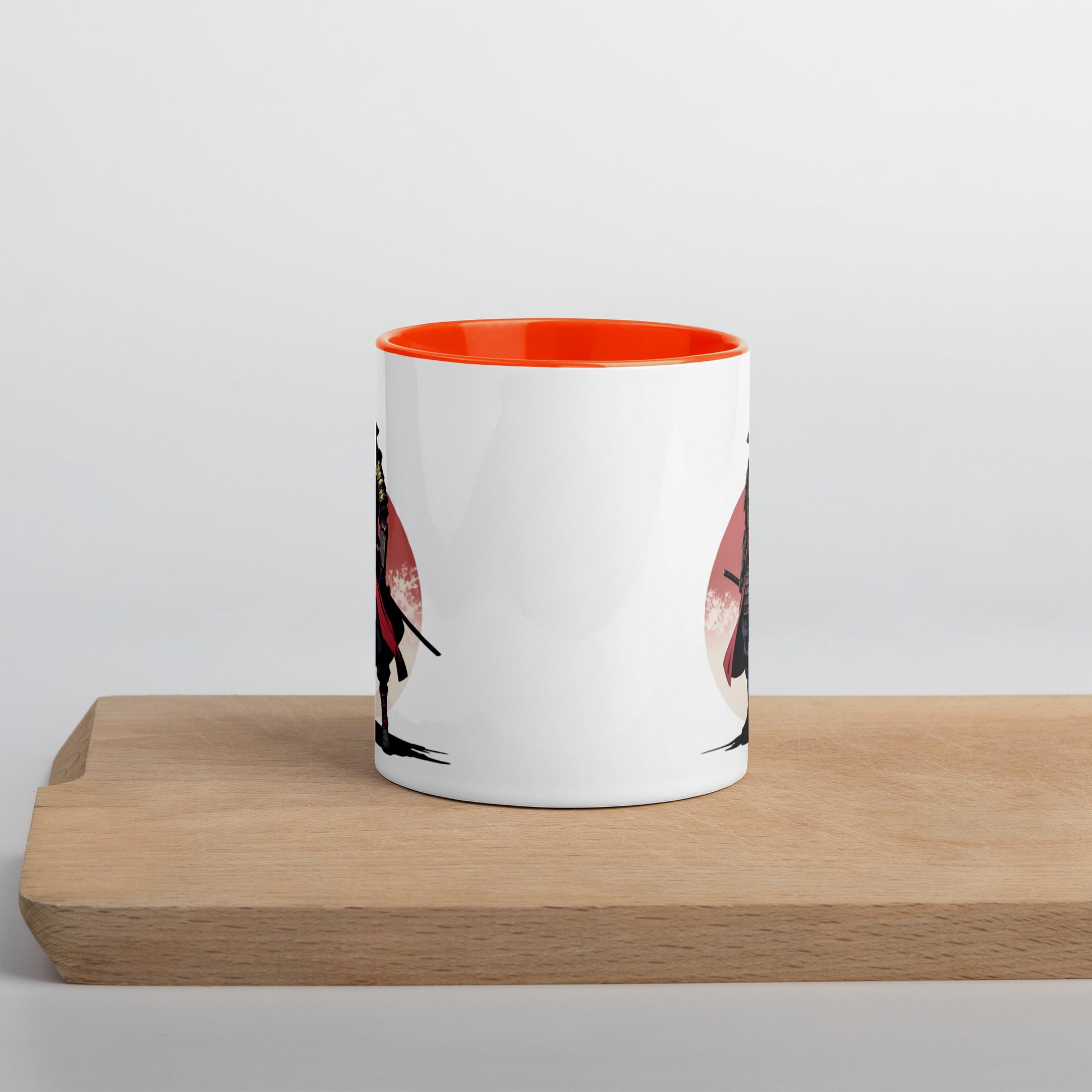 Taza de Cerámica con Interior y Asa de Color – Diseño Samurái Honorable para tener Estilo y Personalidad - MyDDesign Store