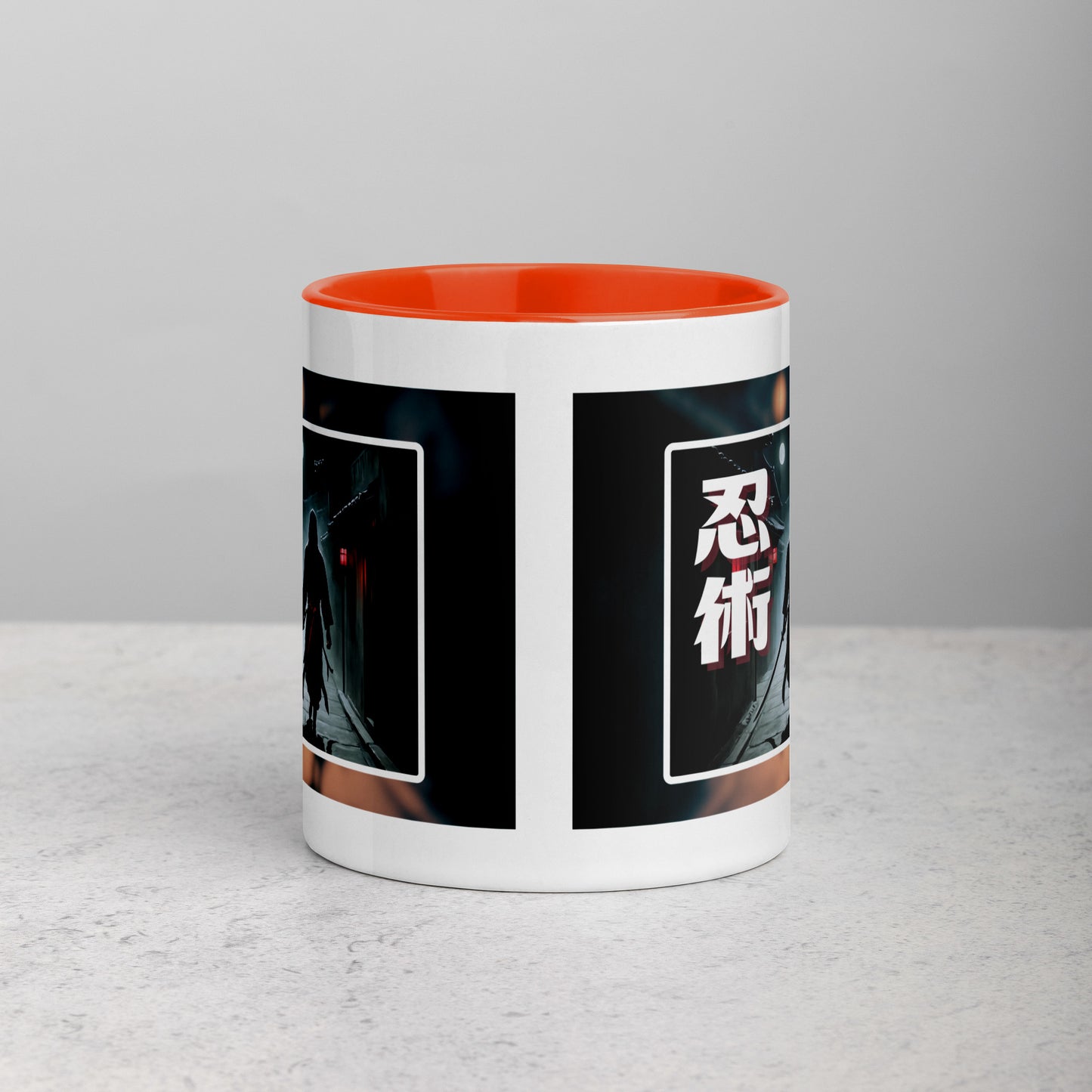 Taza de Cerámica con Diseño de Ninja "Ninjitsu" – Interior y Mango de Color, Perfecta para Café o Té - MyDDesign Store