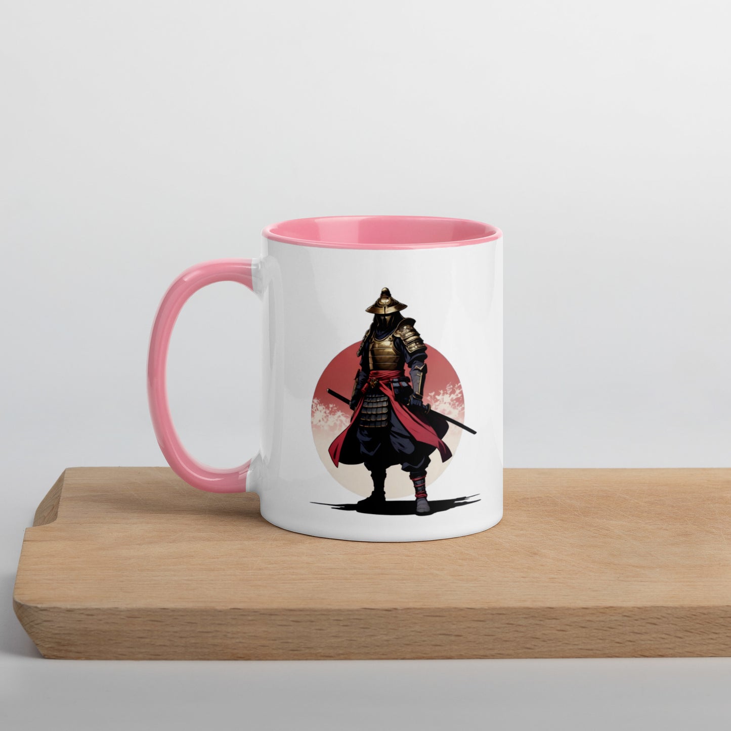 Taza de Cerámica con Interior y Asa de Color – Diseño Samurái Honorable para tener Estilo y Personalidad - MyDDesign Store