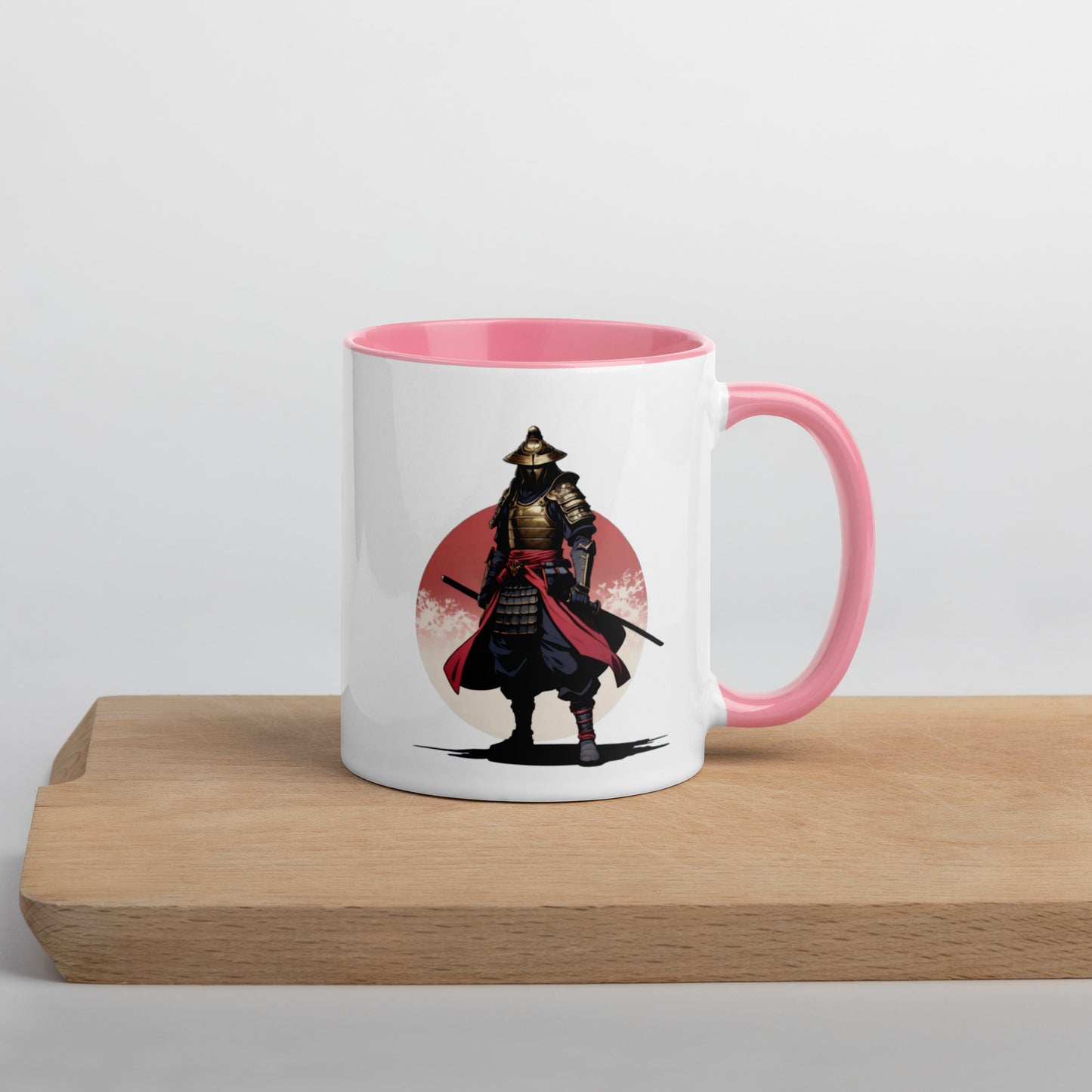 Taza de Cerámica con Interior y Asa de Color – Diseño Samurái Honorable para tener Estilo y Personalidad - MyDDesign Store