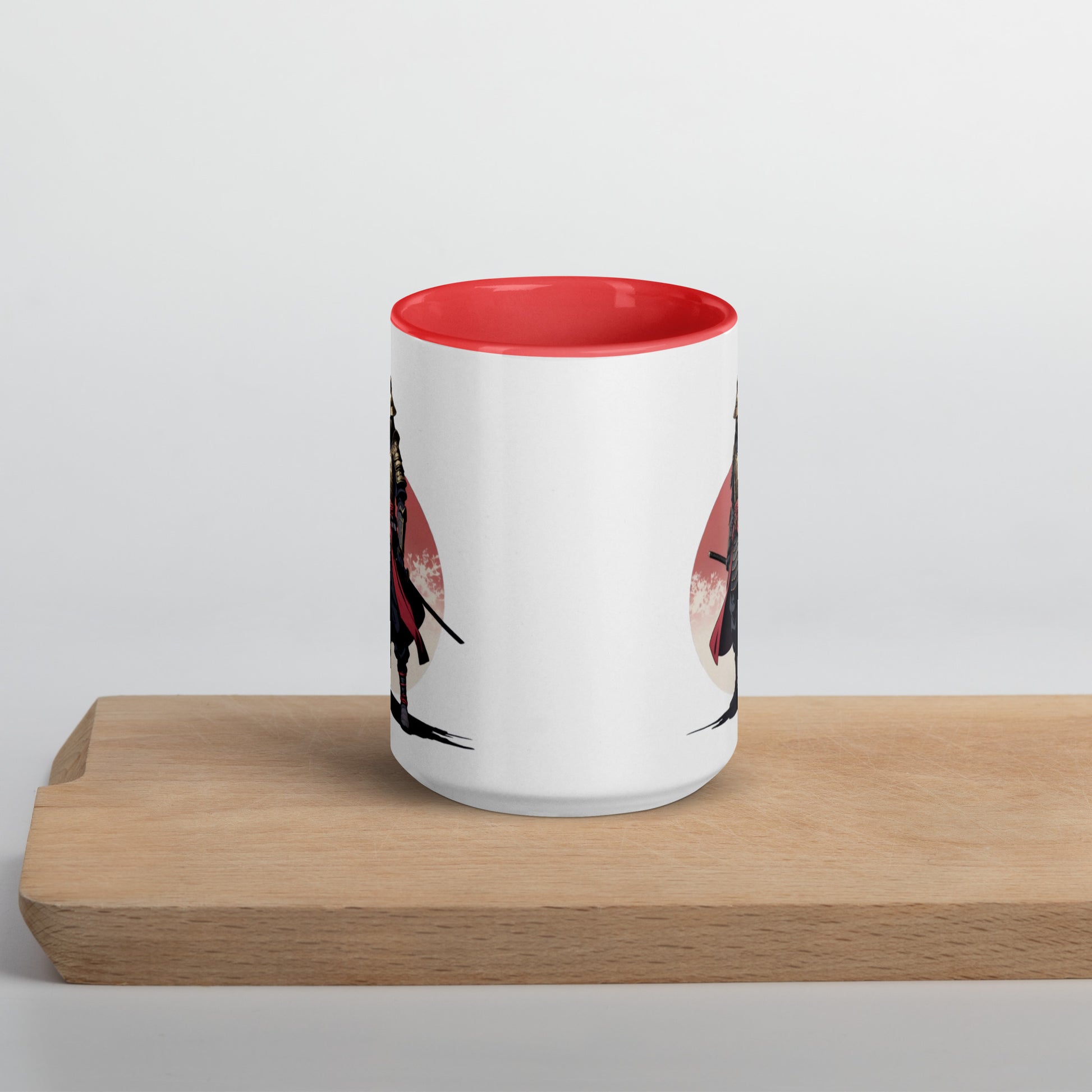 Taza de Cerámica con Interior y Asa de Color – Diseño Samurái Honorable para tener Estilo y Personalidad - MyDDesign Store